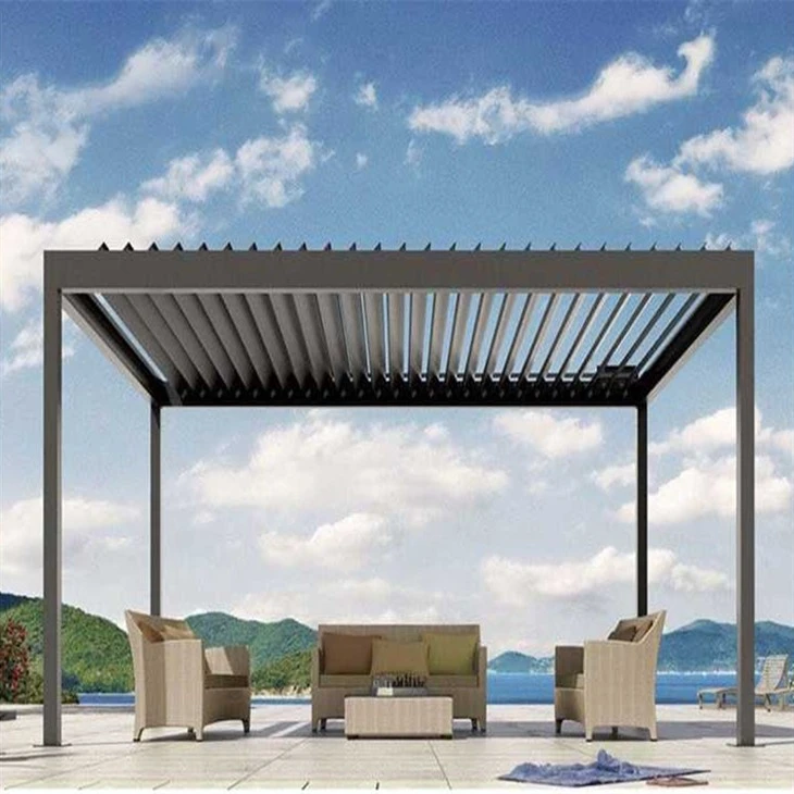 Su Geçirmez Panjurlu Çatı Sistemi Alüminyum Pergola
